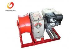 China Gasoline Engine Gas Powered Winch , Take Up Machine Cable Pulling Winch supplier
