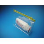 PVC Plastic Poly Pouches For Cosmetics Packaging With Slider Zipper for sale