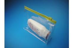 China PVC Plastic Poly Pouches For Cosmetics Packaging With Slider Zipper supplier
