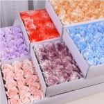 Spray Color Gradient Rose Crushed Ice Blue Plum Jam Rose Soap Flower Bouquet Head Wholesale Three-layer Water Splash Valentine's Day Gift for sale