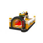 Car Themed Inflatable Obstacle Game Digital Printing Big Bouncy Castle