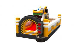 China Car Themed Inflatable Obstacle Game Digital Printing Big Bouncy Castle supplier