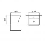Easy Clear Wall Hung Ceramic Sink Lightweight For School Bathroom