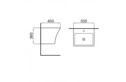 China Easy Clear Wall Hung Ceramic Sink Lightweight For School Bathroom supplier