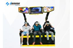 China Three Person 9D Virtual Reality Cinema With Led Lights High ROI Cartoon Design supplier