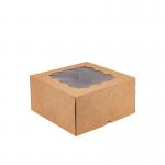 Cookie Baking Takeaway Paper Box , Sustainable Cake Box With Window Lid for sale