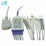 Din 3.0 IEC 15 Pin 10 Lead Nihon Kohden EKG Cables for sale
