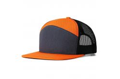 China Custom Logo 7 Panels Cap Wholesale Mesh Trucker Hats supplier