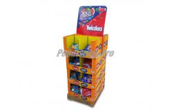 China 4 PDQ Stacked Cardboard Dump Bins Recyclable for Twizzlers Candies supplier