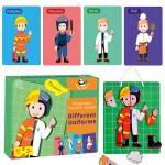 Parent Child Interactive Educational Puzzle Toys Learning Career and Uniform Dress Up for sale