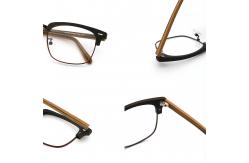 China Unisex Full-rim Wood Grain Acetate Optical Glasses Frame MR H004B supplier