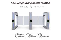 China Stainless Steel 304 Swing Turnstile Gate with IP65 Waterproof and Military-Grade Durability supplier