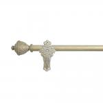 Antique Finish Grooved Pipe Curtain Rods Metal Material Customized Size for sale