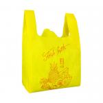 Yellow Recyclable Environmental Friendly Reusable Shopping Non Woven T Shirt Bag for sale