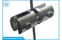 China Custom Display Design Art Cable Hanging System Glass Side Clamp In Silver supplier