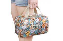China Flower Design Polyester Cosmetic Makeup Bag Set supplier