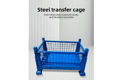 China 1000L/H Wire Mesh Steel Storage Cage Galvanized Stackable Pallet Cages supplier