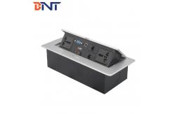 China Pop Up Desktop Power Sockets With Zinc Alloy Material Surface Panel supplier