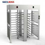 Hotel Access Control Double Lane Full Height Turnstile With IC ID Card Reader turnstile barrier gate for sale