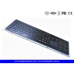 Dust-proof 103 Keys Black Metal Kiosk Keyboard With Touchpad And Number Keypad for sale