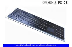 China IP65 Black Industrial Metal Kiosk Keyboard With Touchpad And Function Keys supplier
