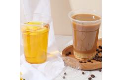 China Compostable Plastic Cups With Lids Transparent Disposable Sippy Cold Cups PLA PET Clear supplier