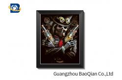 China Grimace Theme 3D Lenticular Pictures With Black Plastic Frame / Lenticular Photo Printing supplier