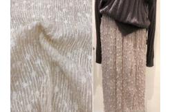 China 145cm Polyester Embossed Jacquard Fabric Embroidered Crinkled Crepe Fabric supplier