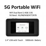 5000mAh 5G Dual-Band Pocket Router WiFi 6 Hotspot with SIM Slots 72H Streaming for Travel & Remote Work for sale