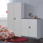Office School Knock Down 2 Door Flat Cabinet Steel File Storage for sale