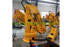 China High Strength Steel 1t 10m Marine Davit Crane Knuckle And Telescopic Boom supplier