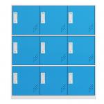 9 Doors Metal Storage Bags Cabinet Steel Half Height Locker Home Office for sale