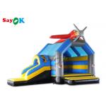 Airplane Inflatable Jumping Bouncer Castles With Water Slide
