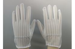 China ESD PVC Dotted 	Anti Static Gloves Three Stitches Lines Design On Back supplier