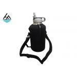 Black Printed Zipper Neoprene Can Sleeve Washable Cup Cooler Bag for sale