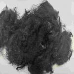 Flame Retardant Polyester Fiber 51mm Black Short Fiber Eco-Friendly PSF for sale