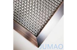 China Rectangular Doors Cabinet Mesh Inserts Wire For Kitchen Antique Bronze supplier