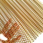 China Paint Copper Color Link Weave Stainless Steel Weld Mesh Decorative For Room Dividers factory