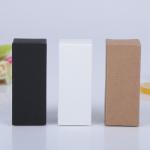 Blank Cosmetic Box White And Black Kraft Paper Box Customization for sale