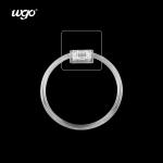 PC Material Bathroom Washable Clear Towel Ring Holder Adhesive ISO9001 160mm Diameter for sale