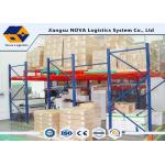 Q235 Steel Push Back Racking Powder Coating , Frozen Warehouse Pallet Storage Racks for sale