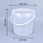 2L Capacity Plastic Pail With Lid for Cheese and Cream Storage Food Grade Customized Logo for sale