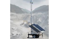 China Security Camera Trailer Mobile Surveillance Solution For Construction Sites supplier