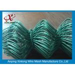 Green Metal Steel Chain Link Fence PVC Coated For Playground 50 * 50mm for sale