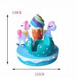 3 Seats Fun Carousel Kiddie Ride Amusement Doll Machine Customized for sale