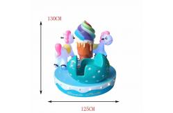 China 3 Seats Fun Carousel Kiddie Ride Amusement Doll Machine Customized supplier