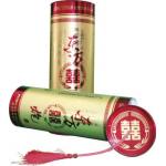 Embossing Print Paper Wine Tube Packaging Tin Lid Cardboard Cans for sale