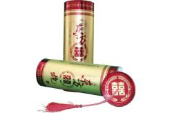 China Embossing Print Paper Wine Tube Packaging Tin Lid Cardboard Cans supplier