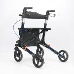 Foldable Aluminum Shopping Walker Walking Aid With Bag Crutch Place Holder Wire Brake Handle for sale