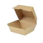Kraft Paper Custom Foldable Eco-Friendly Burger Box for Fast Food Takeaway Packaging for sale